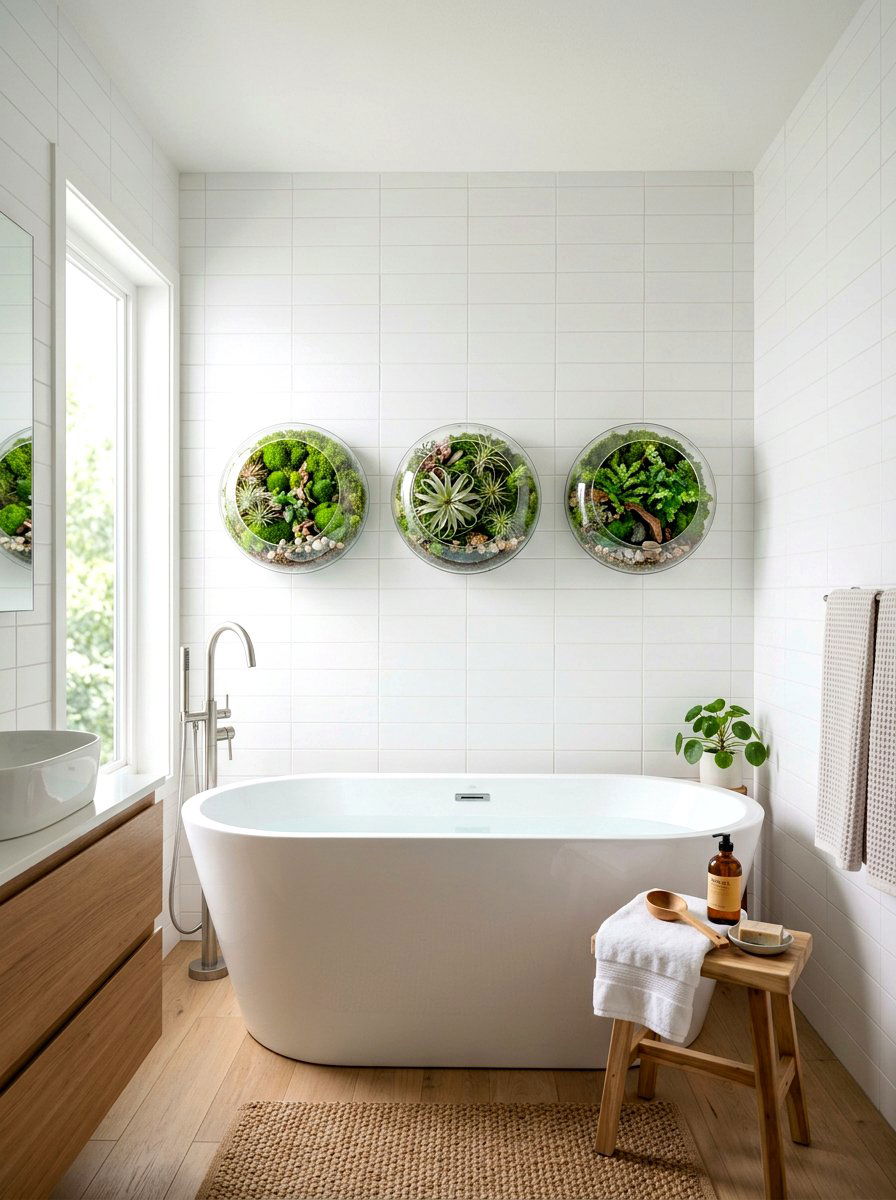 Terrarium wall bubbles indoor - 30 apartment vertical garden ideas