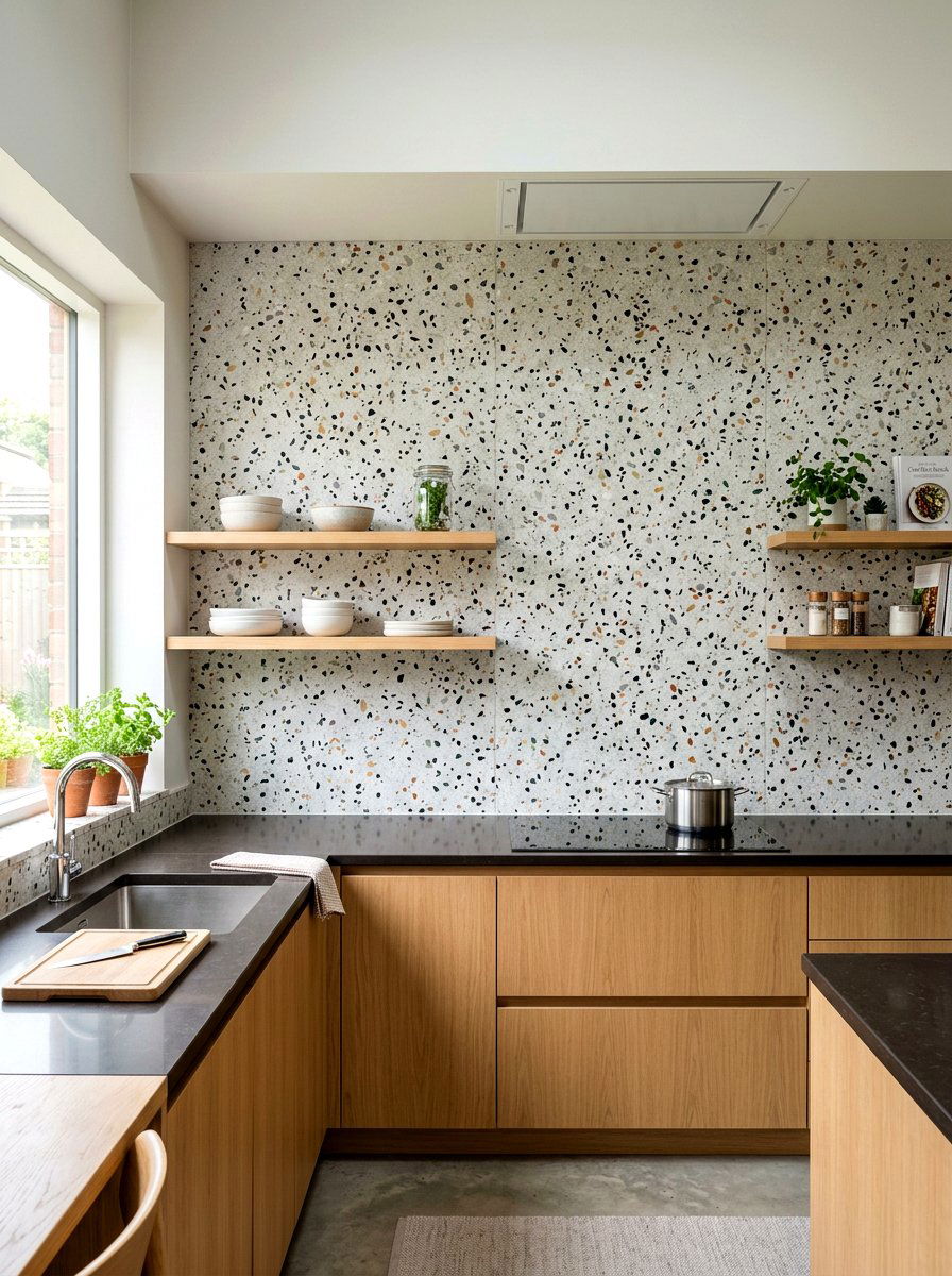 Terrazzo Backsplash Kitchen - 30 terrazzo kitchen ideas