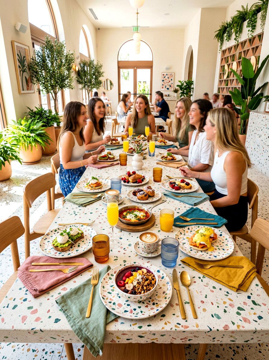 Terrazzo Brunch Style - 30 brunch tablescape ideas