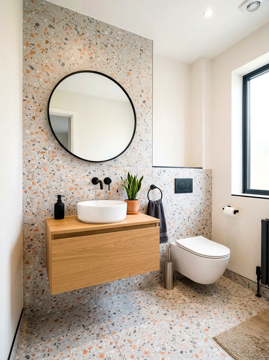 Terrazzo Cloakroom Tile - 30 cloakroom ideas