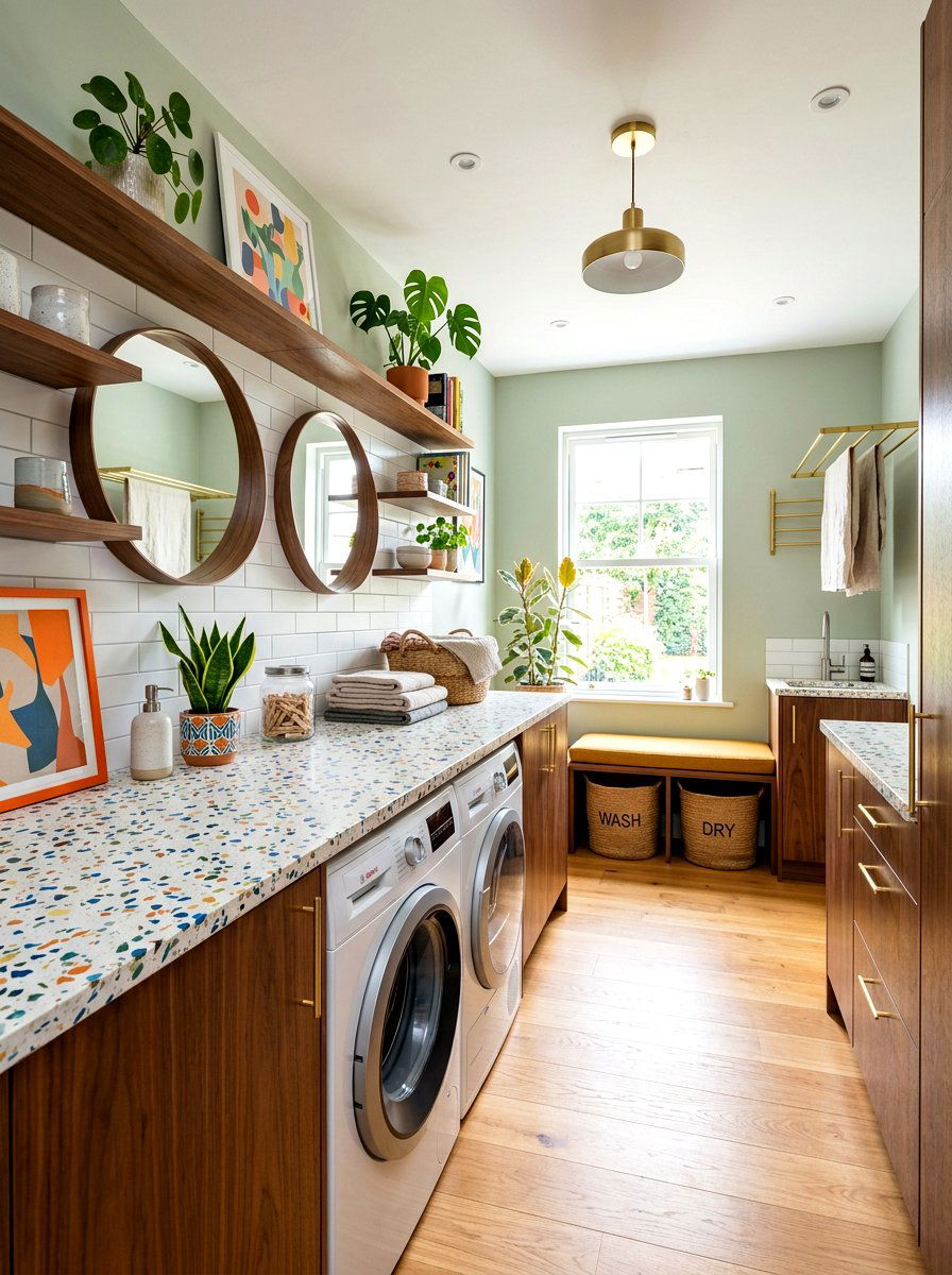 Terrazzo Countertop Surface - 30 laundry room countertop ideas