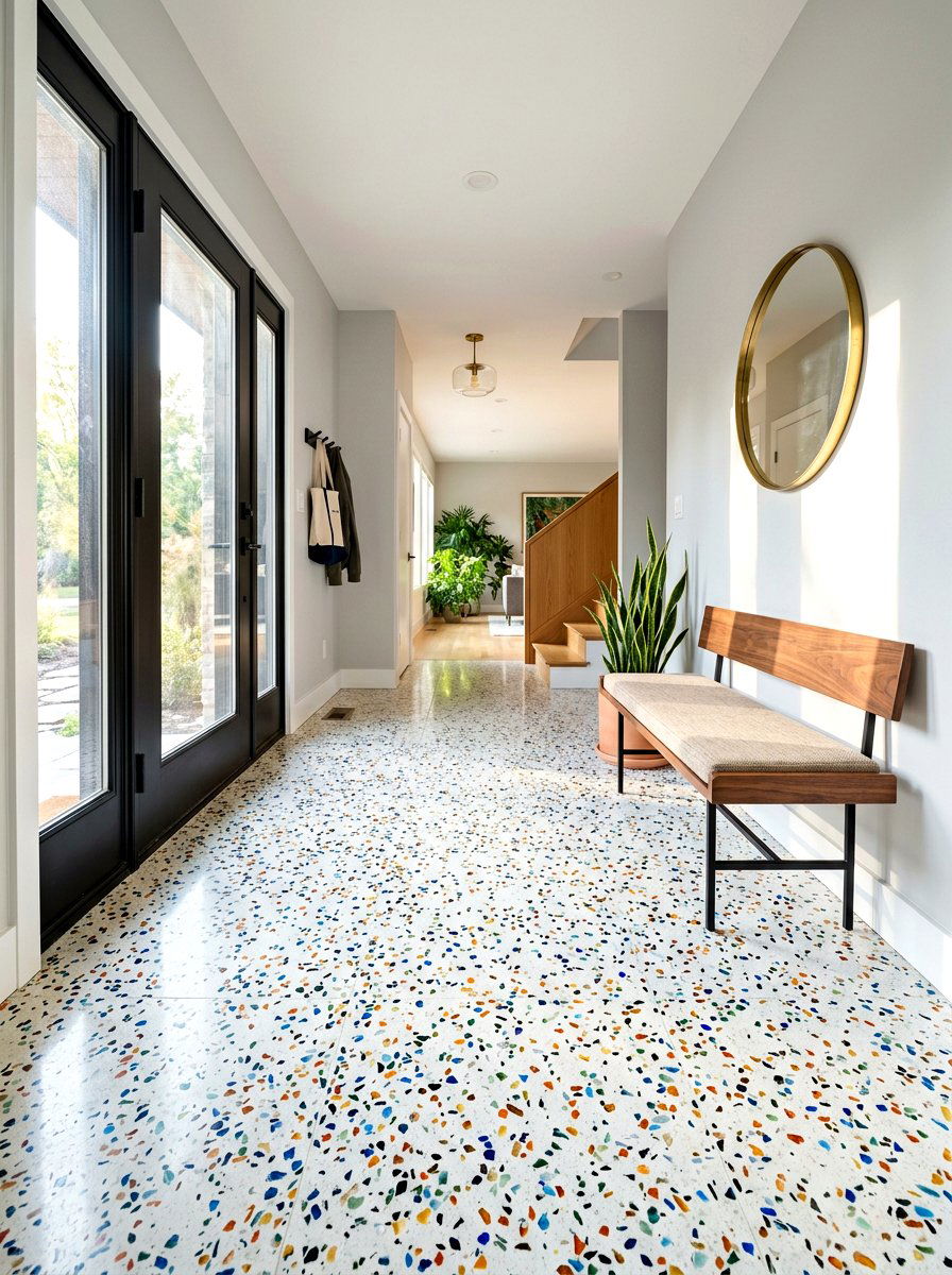 Terrazzo Entryway Floor - 30 dopamine entryway ideas