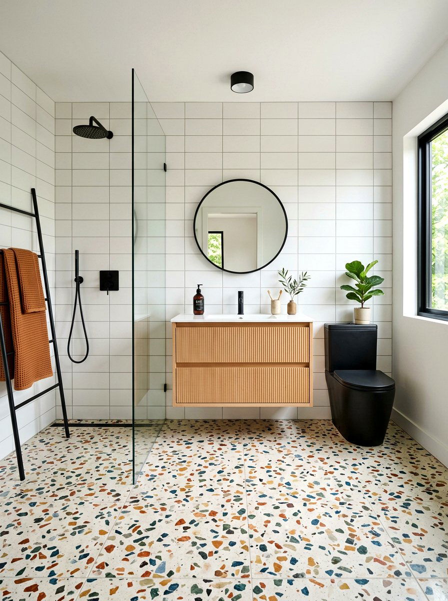 Terrazzo Floor Bathroom - 30 bathroom tile ideas