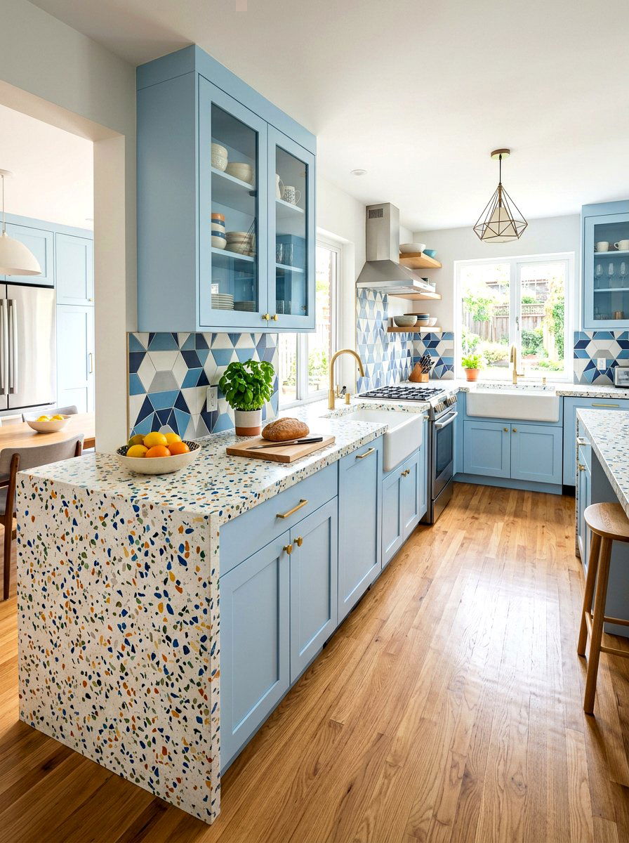 Terrazzo Kitchen Counters - 30 maximalist kitchen ideas
