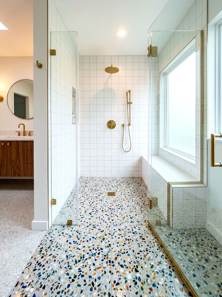Terrazzo Steam Shower Floor - 30 steam shower bathroom ideas