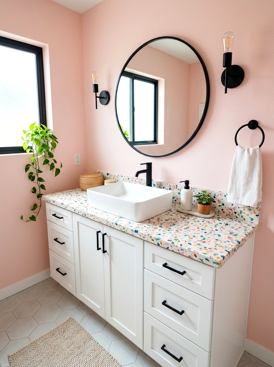 Terrazzo Top Vanity - 30 bathroom vanity ideas