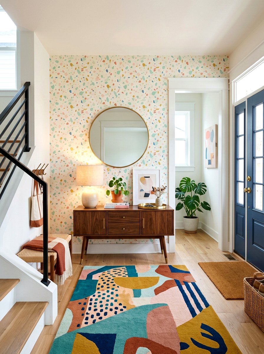 Terrazzo Wallpaper Entryway - 30 entry wallpaper ideas