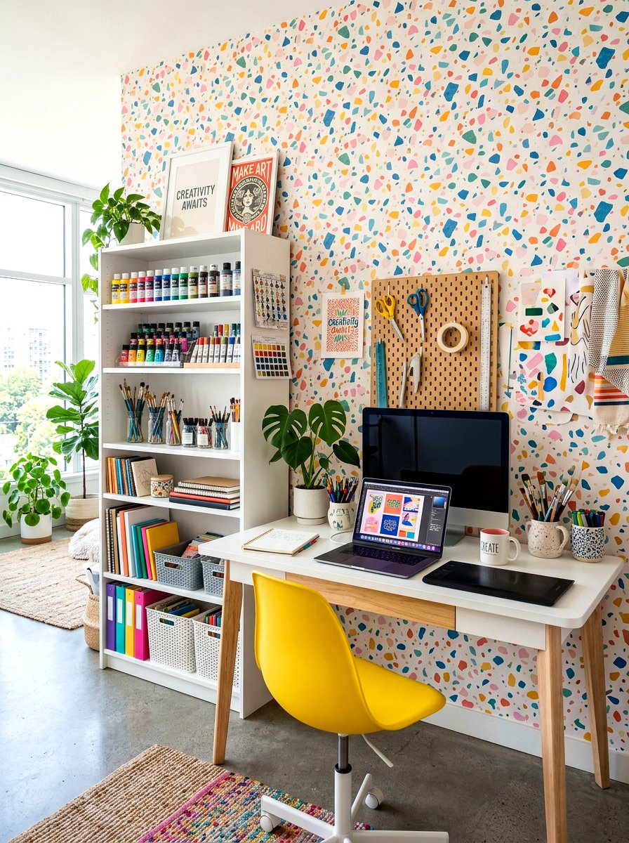 Terrazzo Wallpaper - 30 peel and stick wallpaper ideas
