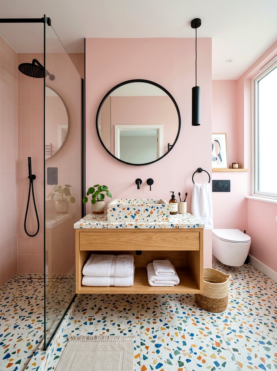 Terrazzo bathroom - 30 luxury hotel bath ideas