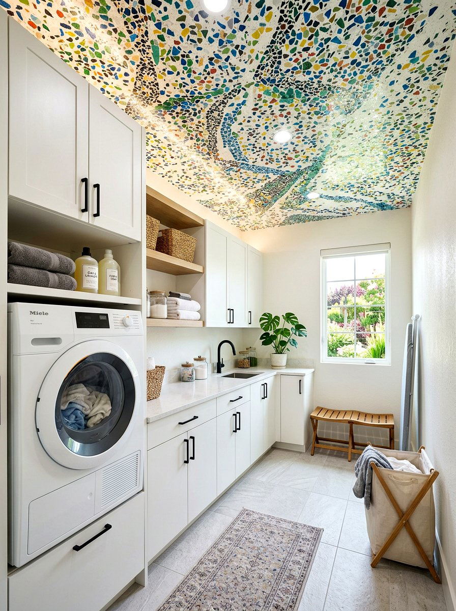 Terrazzo ceiling mural - 30 ceiling mural ideas
