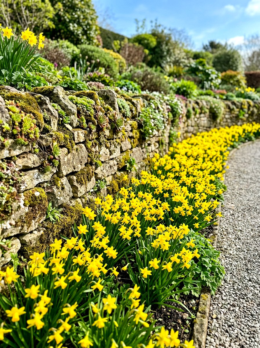 Tete A Tete Miniature Border - 30 spring bulb border ideas