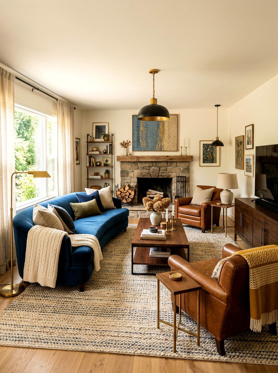 Texture Layering In Living Room - 30 open concept decorating ideas