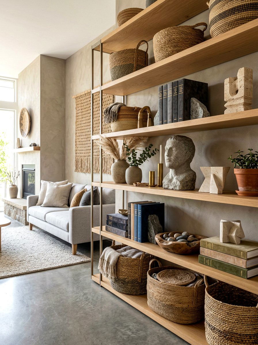 Texture Mix Decor - 30 shelfie styling ideas
