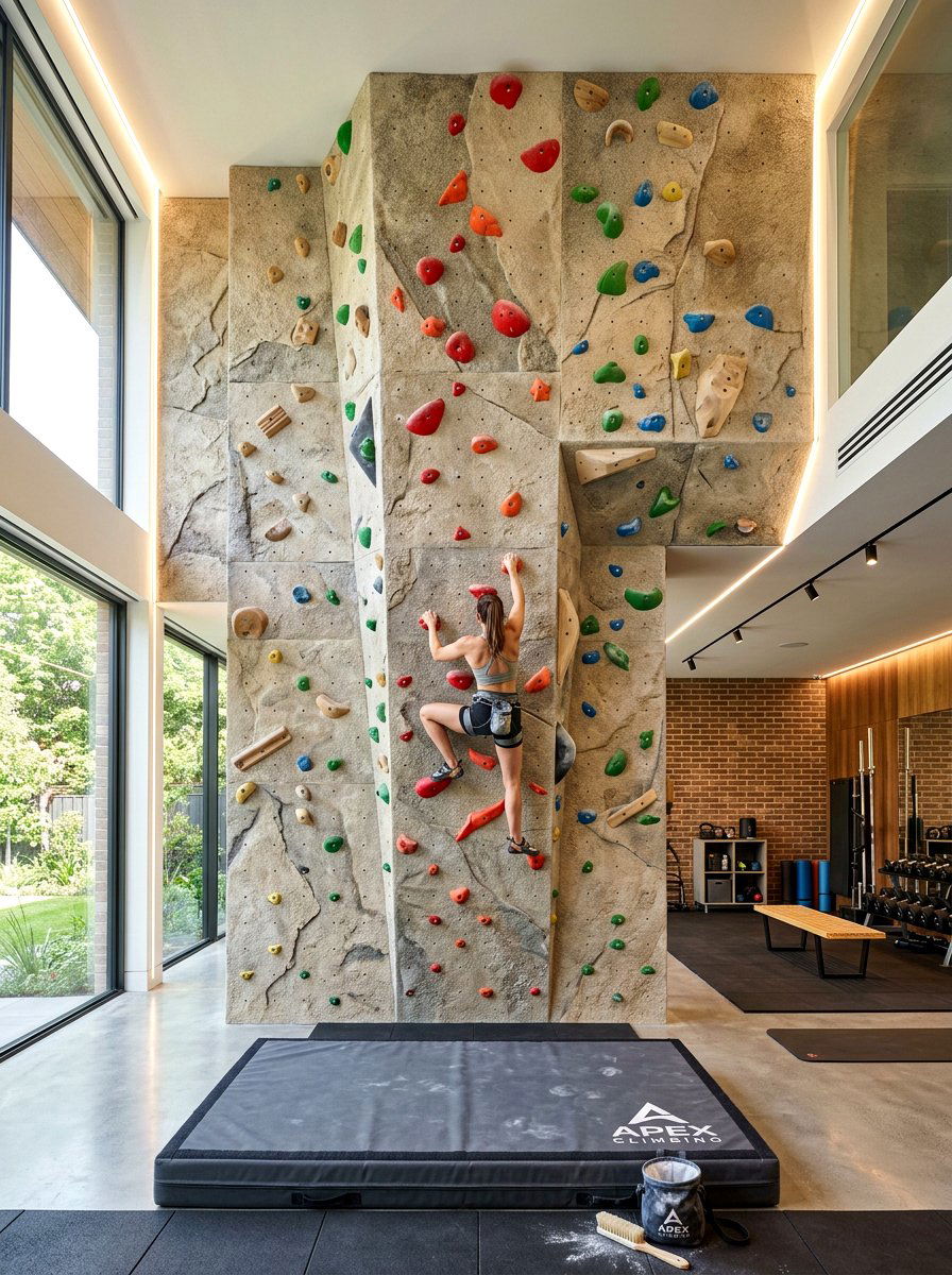Texture Wall Feature - 30 climbing wall playroom ideas