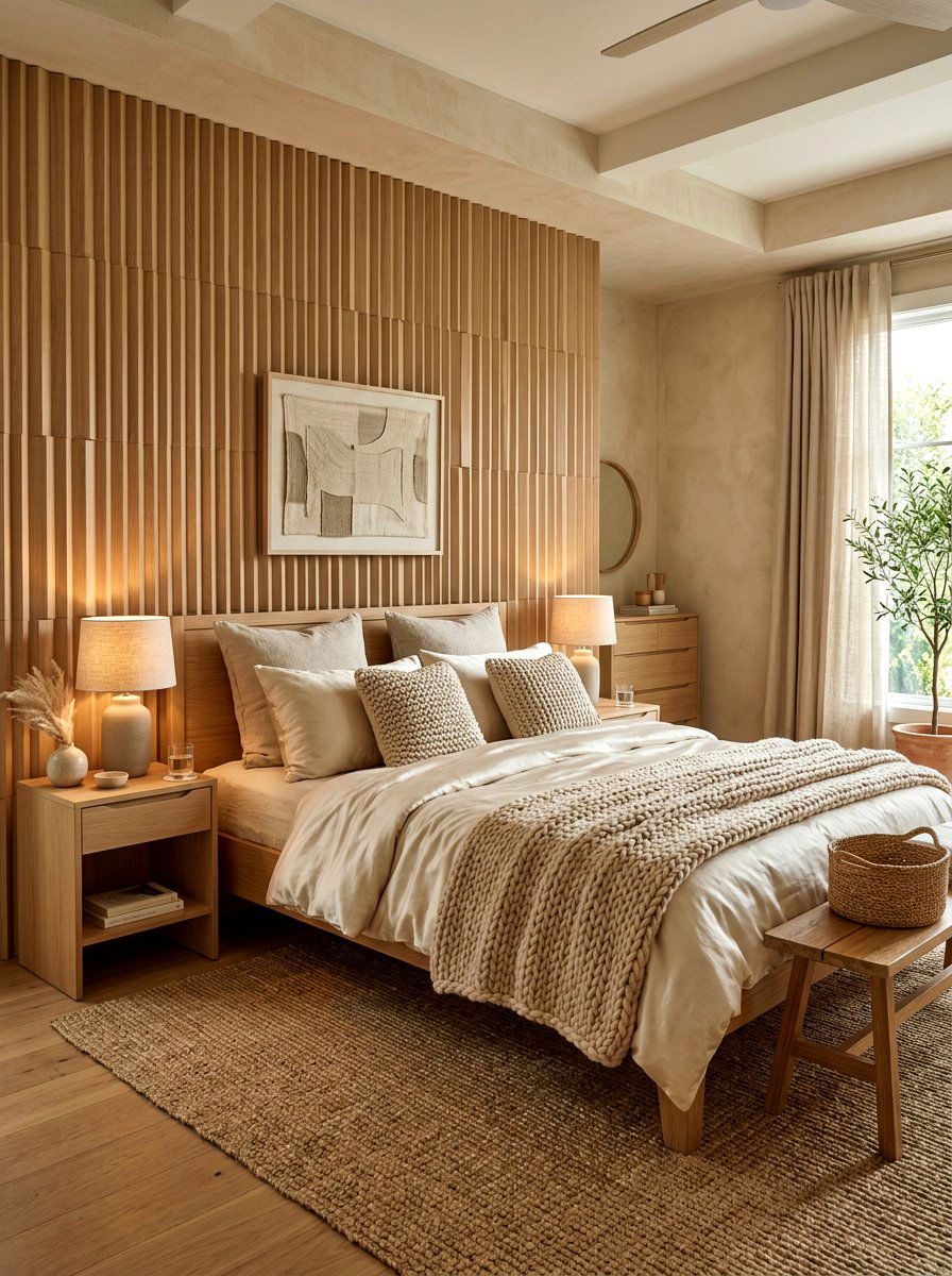 Textured Beige Bedroom - 30 tonal beige bedroom ideas