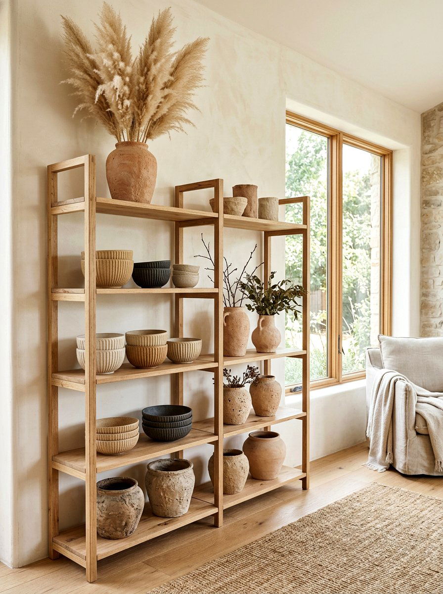 Textured Ceramic Shelf - 30 shelf styling for Instagram ideas