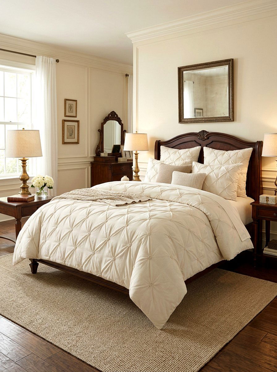 Textured Cream Duvet - 30 guest room bedding ideas