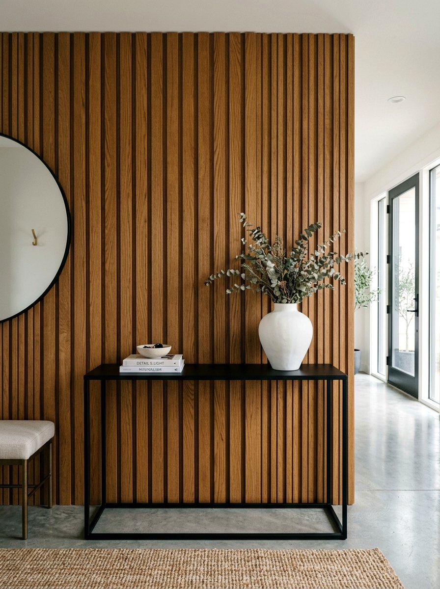 Textured Entryway Wall - 30 designer entry table decor ideas