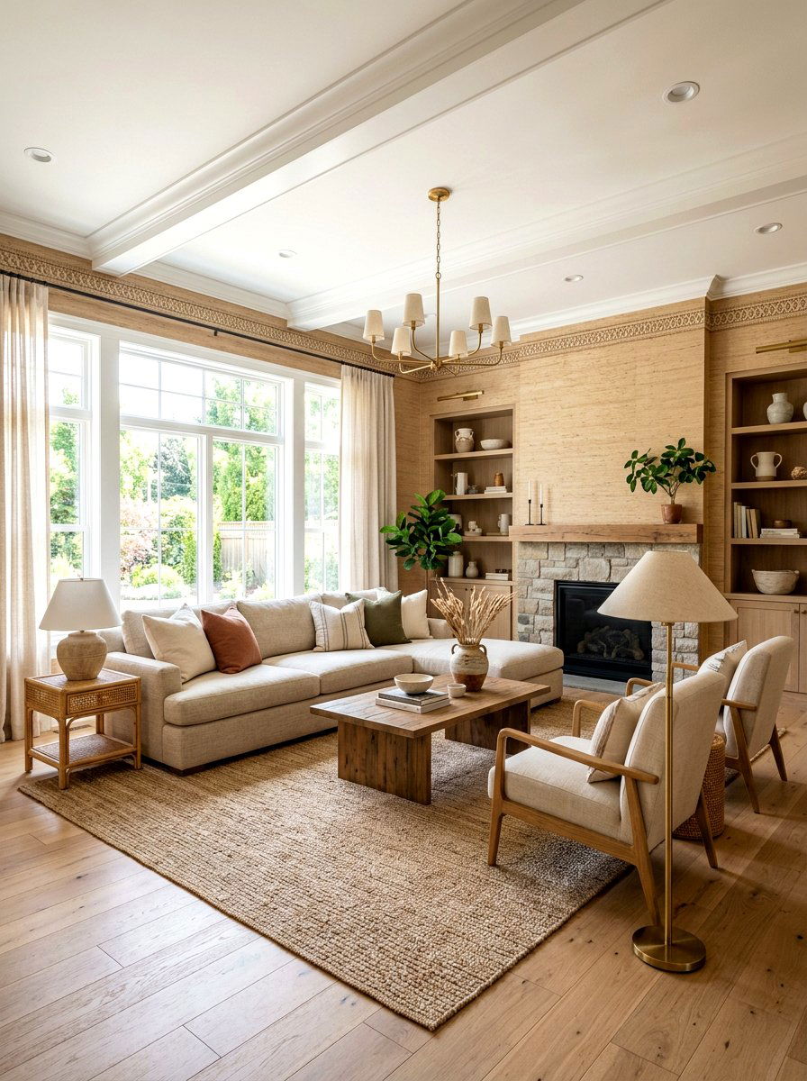 Textured Grasscloth Wallpaper Border - 30 wallpaper border ideas