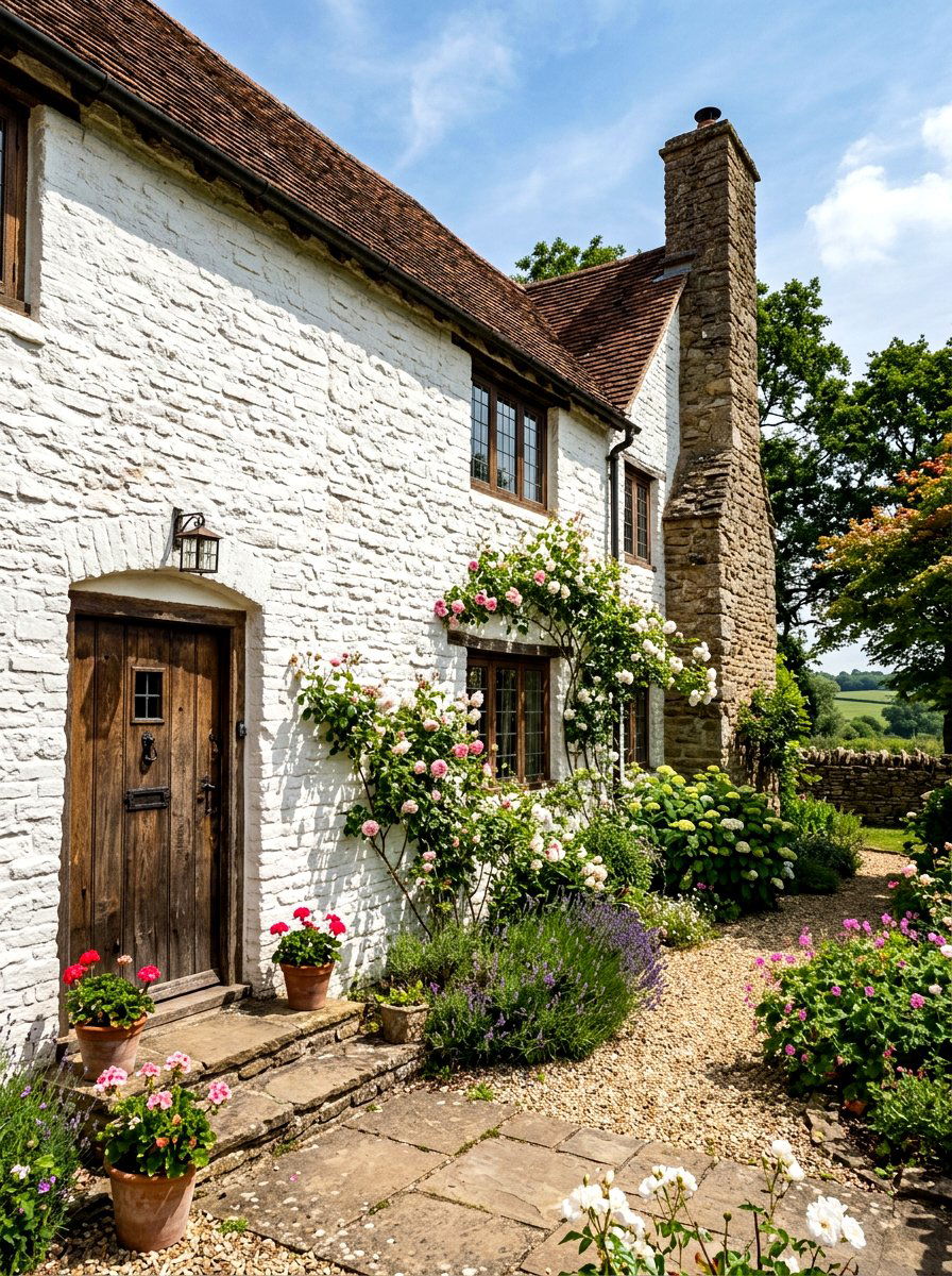 Textured Limewashed Brick Finish - 30 limewashed brick exterior ideas