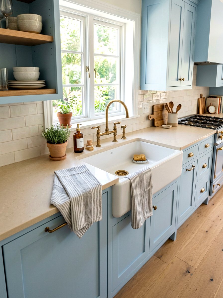 Textured Linen Dish Towels - 30 layered kitchen decor ideas
