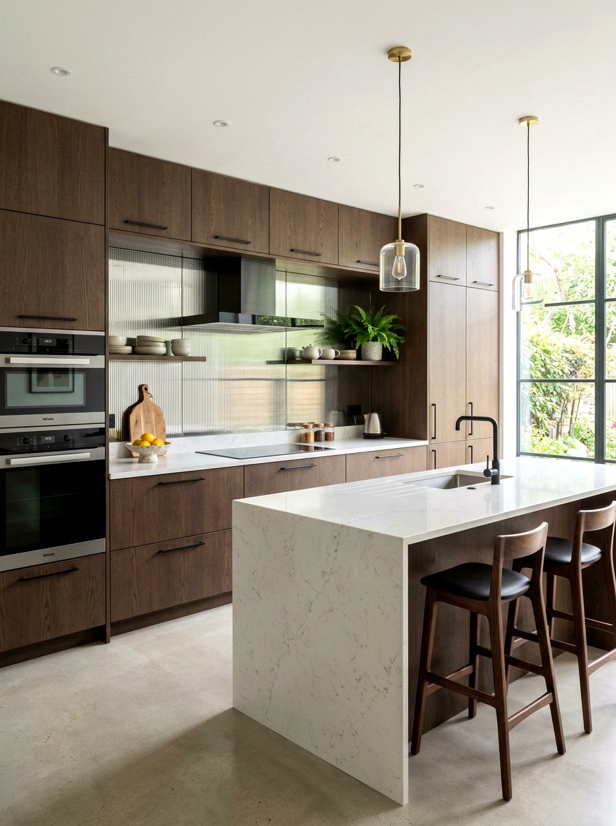 Textured Mirror Backsplash - 30 mirror backsplash ideas