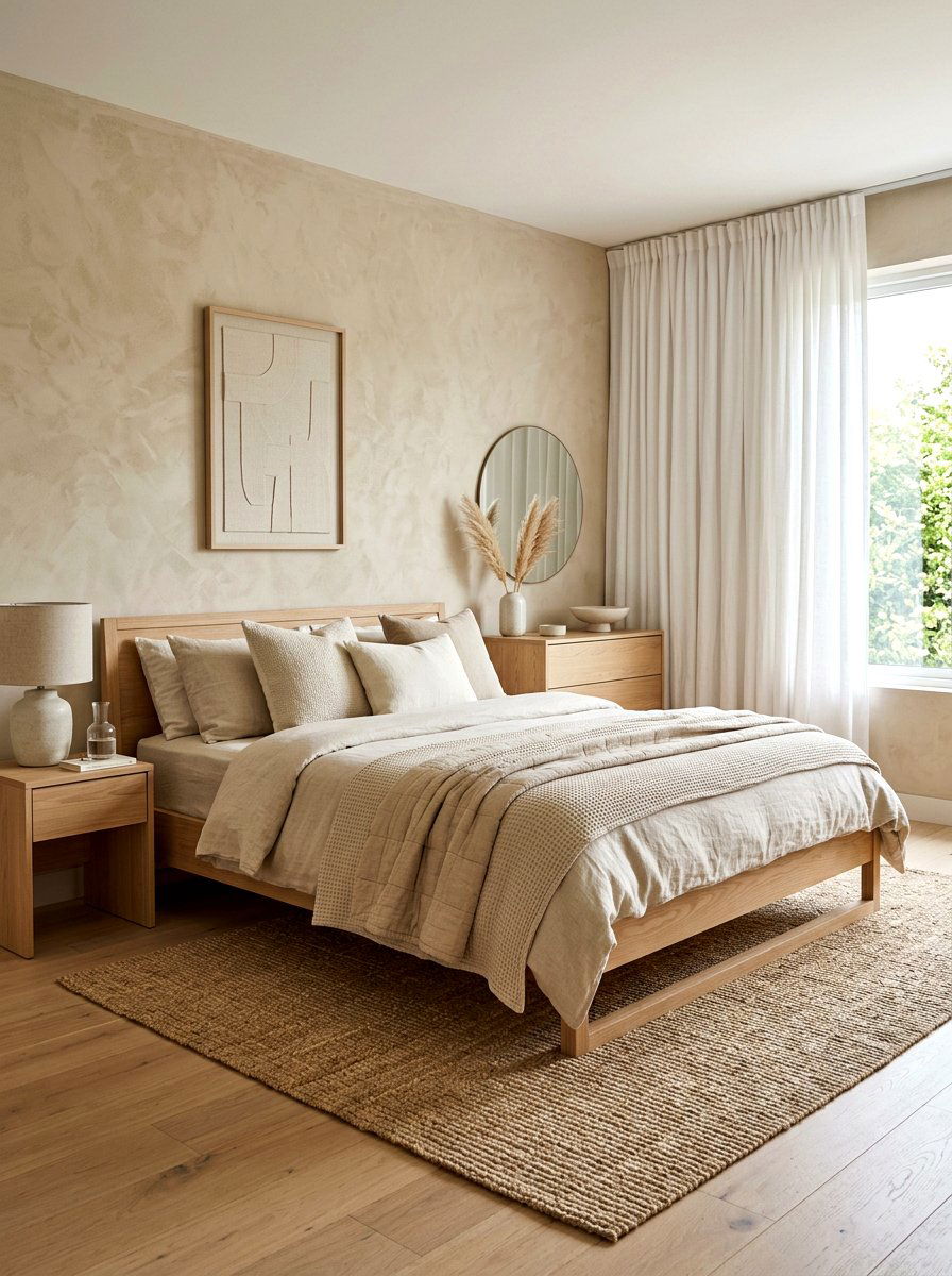 Textured Neutral Bedroom - 30 digital detox room ideas