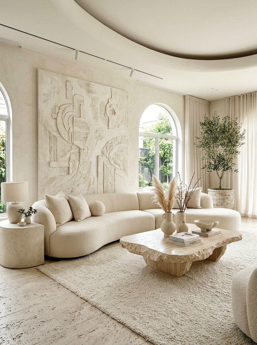 Textured Plaster Canvas - 30 oversized wall art ideas