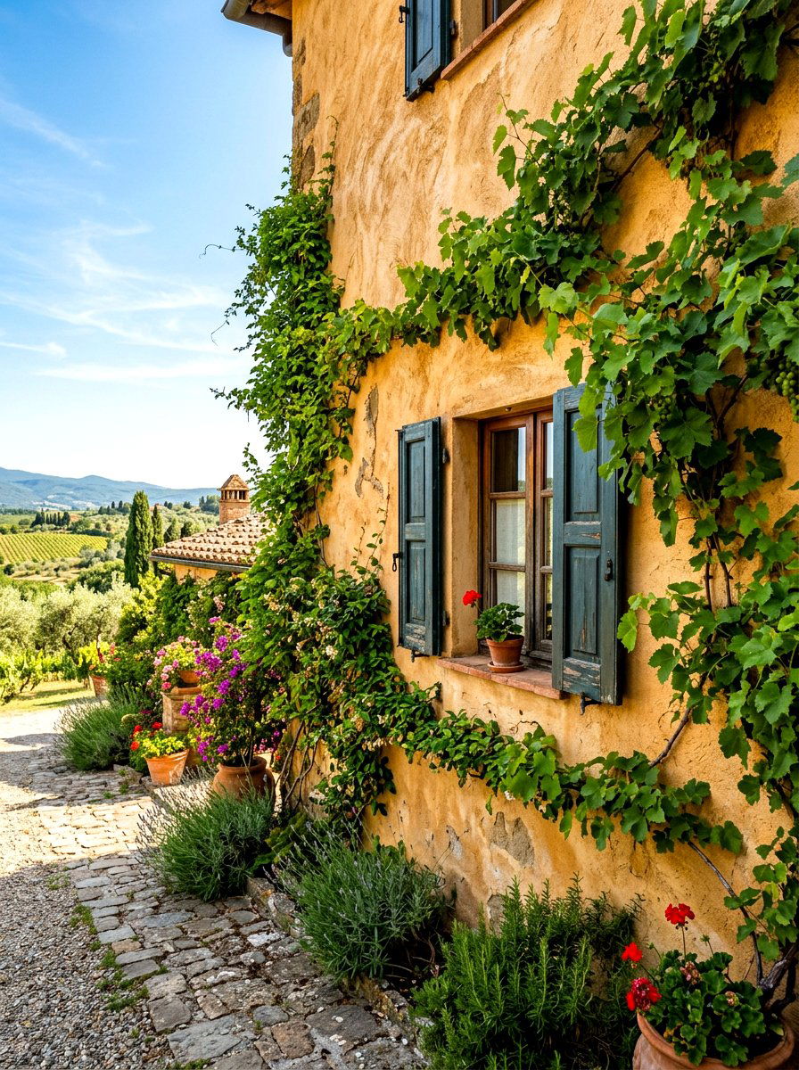 Textured Plaster Exterior Walls - 30 Tuscan revival patio ideas