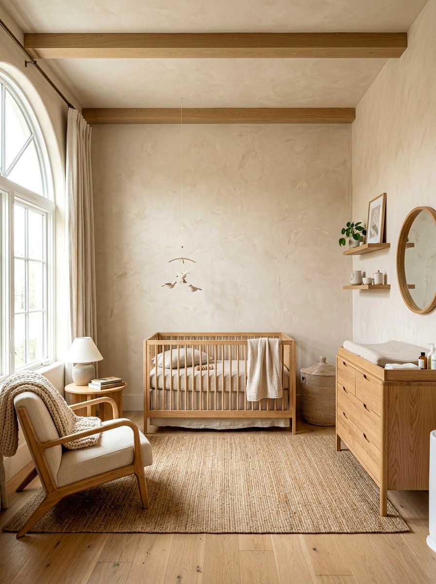 Textured Plaster Nursery - 30 quiet luxury nursery ideas