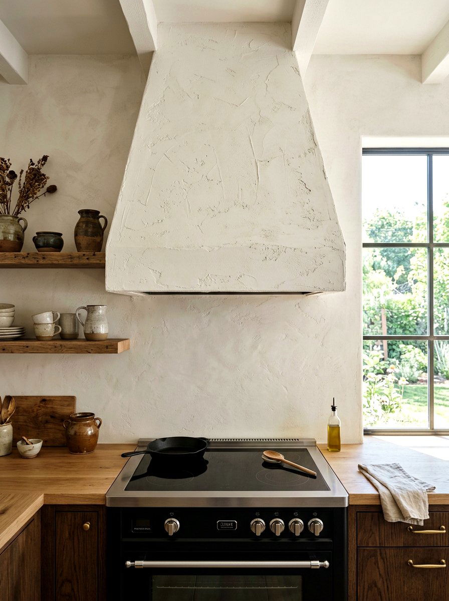 Textured Plaster Vent Hood - 30 plaster range hood ideas