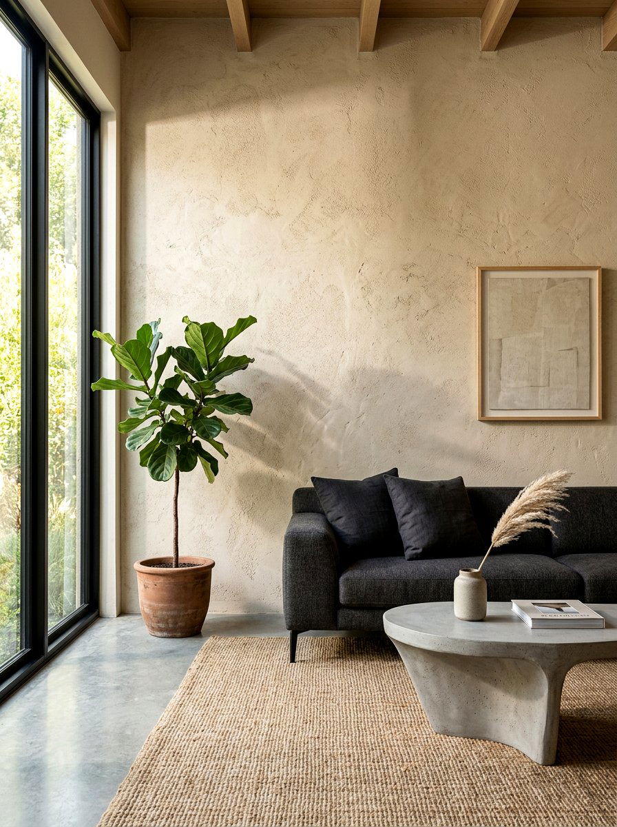 Textured Plaster Wall - 30 TikTok living room decor ideas