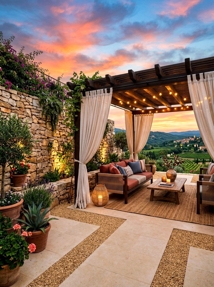 Textured Sand Toned Patio - 30 sand toned patio ideas