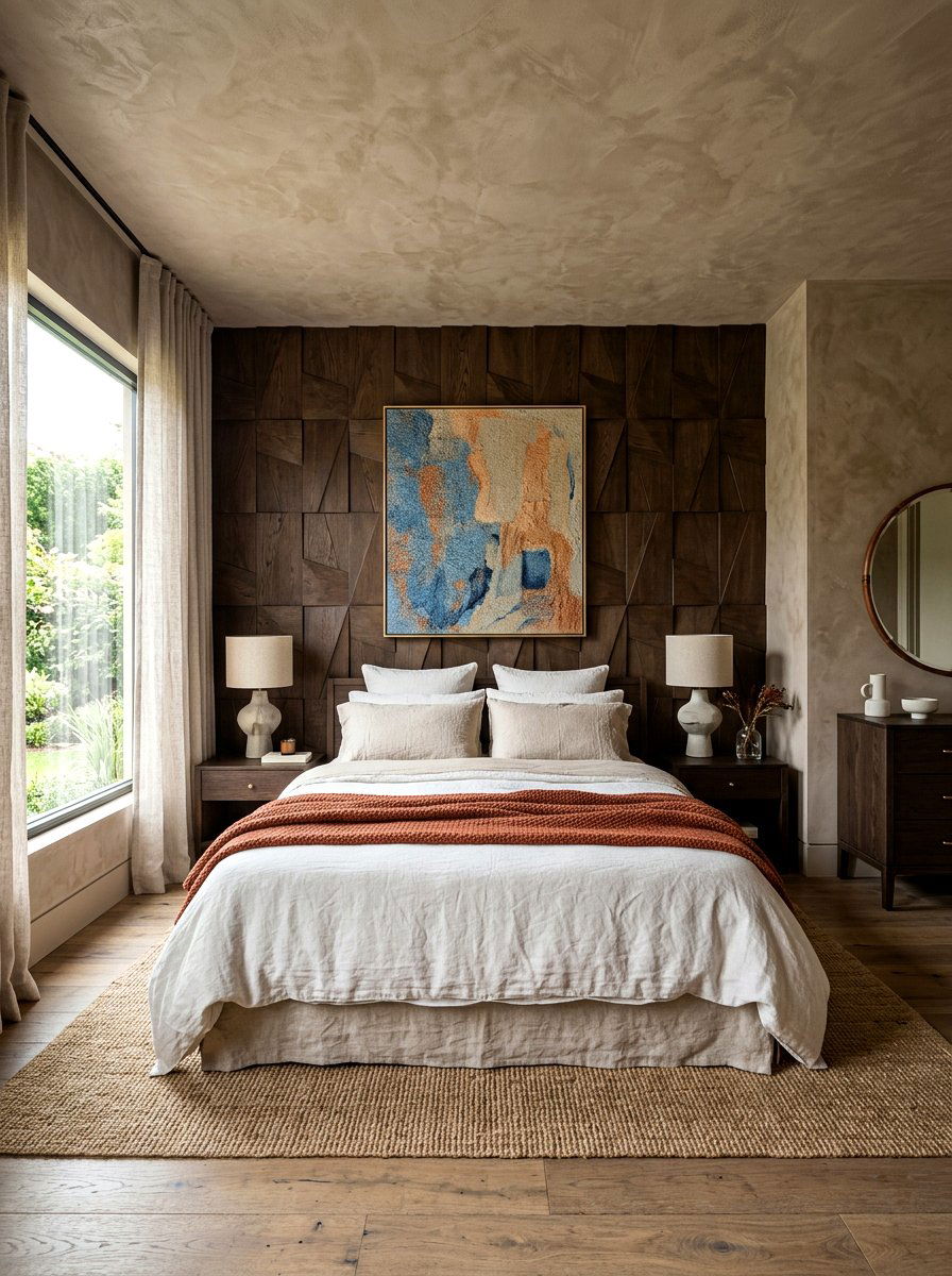 Textured Wall Bedroom - 30 couture bedroom ideas