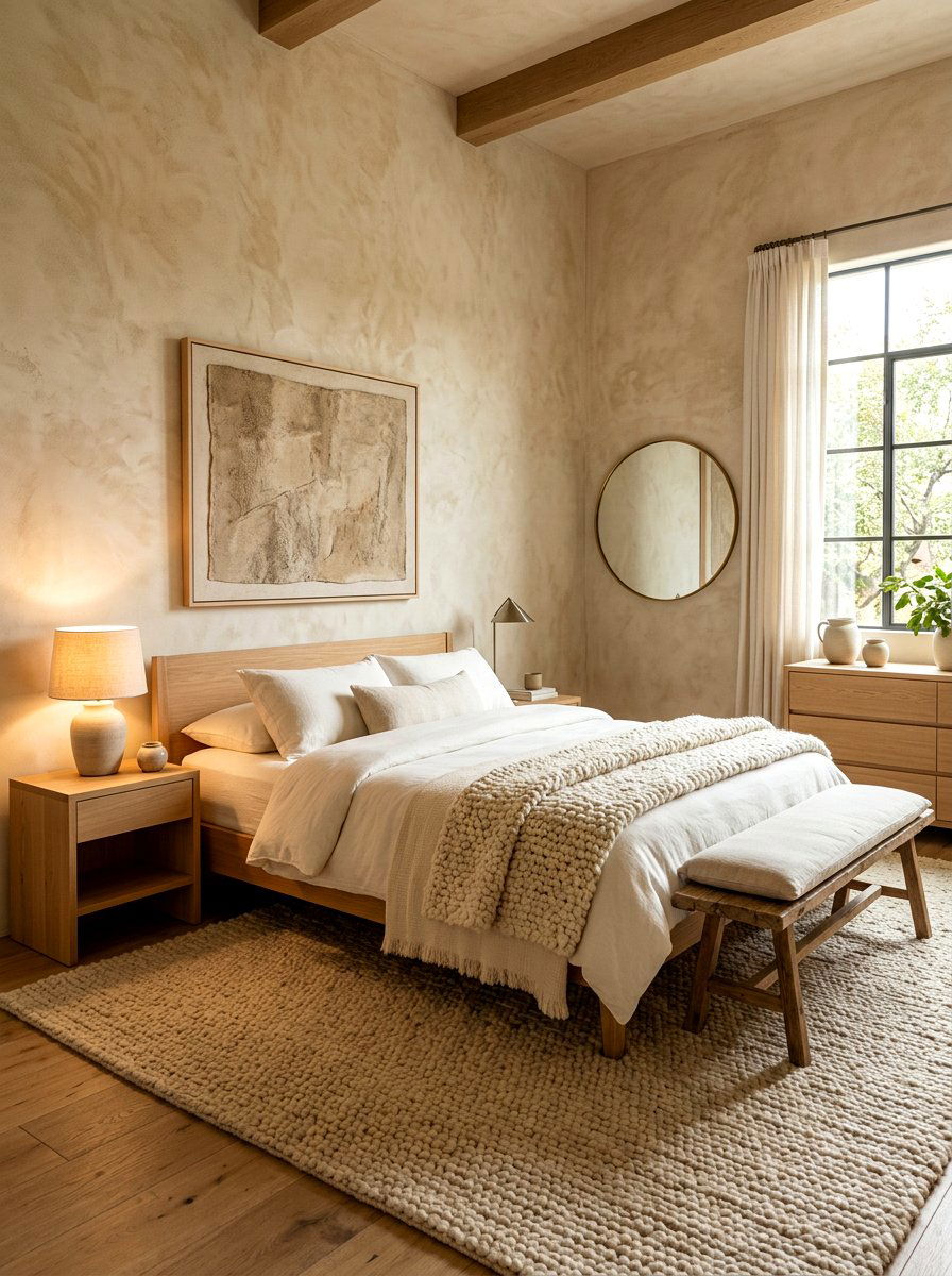 Textured Wall Bedroom - 30 quiet luxury master bedroom ideas