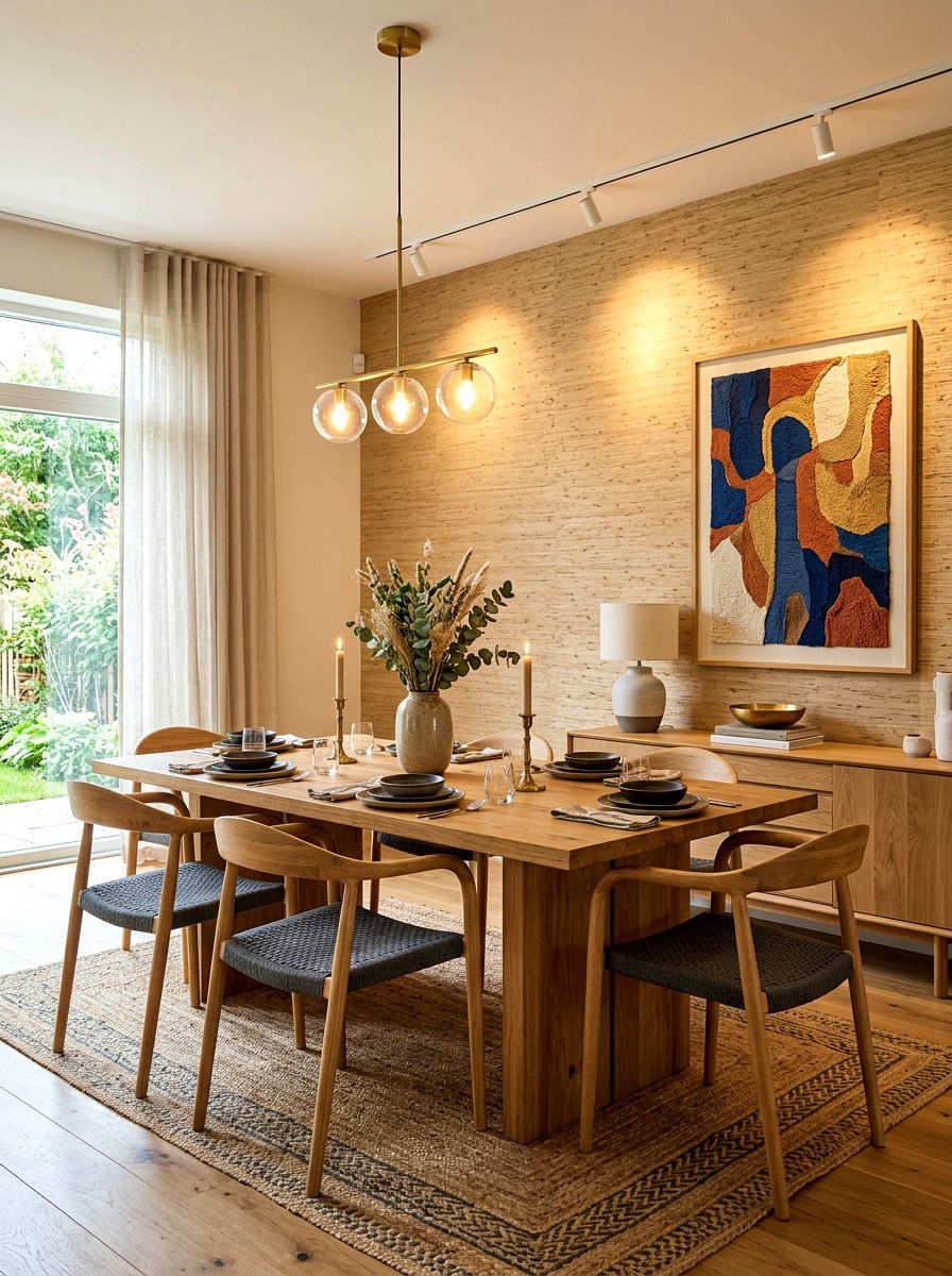 Textured Wall Dining Decor - 30 supper club home ideas