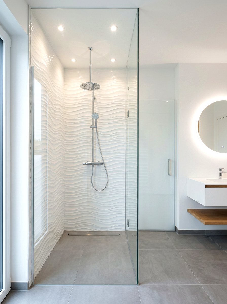 Textured Wall Shower - 30 bathroom shower ideas