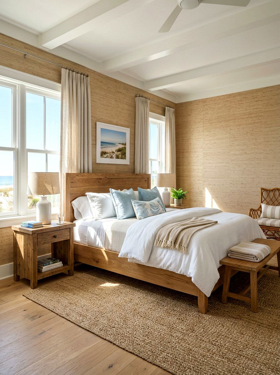 Textured Wallpaper - 30 acoustic bedroom ideas