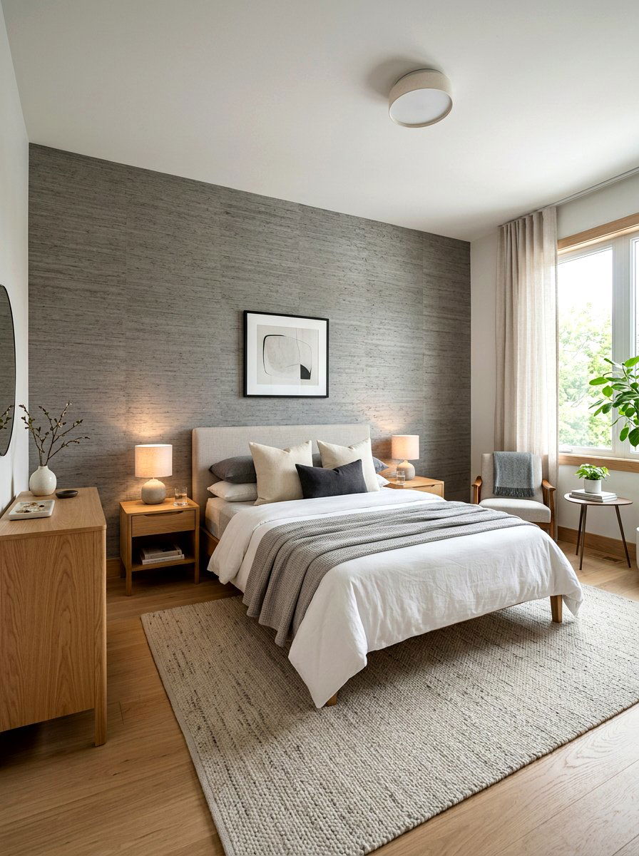 Textured Wallpaper Bedroom - 30 modern bedroom ideas