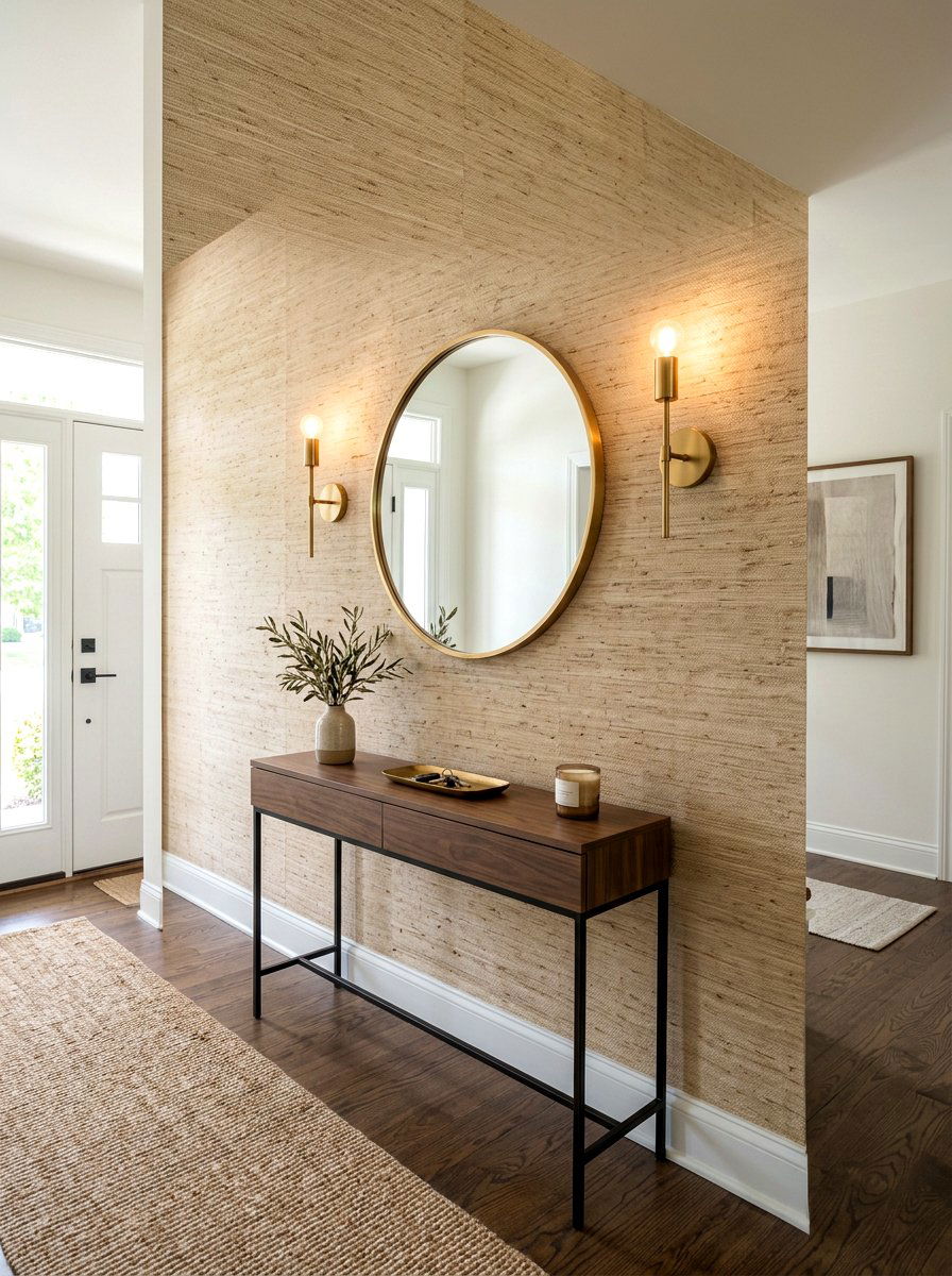 Textured Wallpaper Entryway - 30 entryway wall decor ideas
