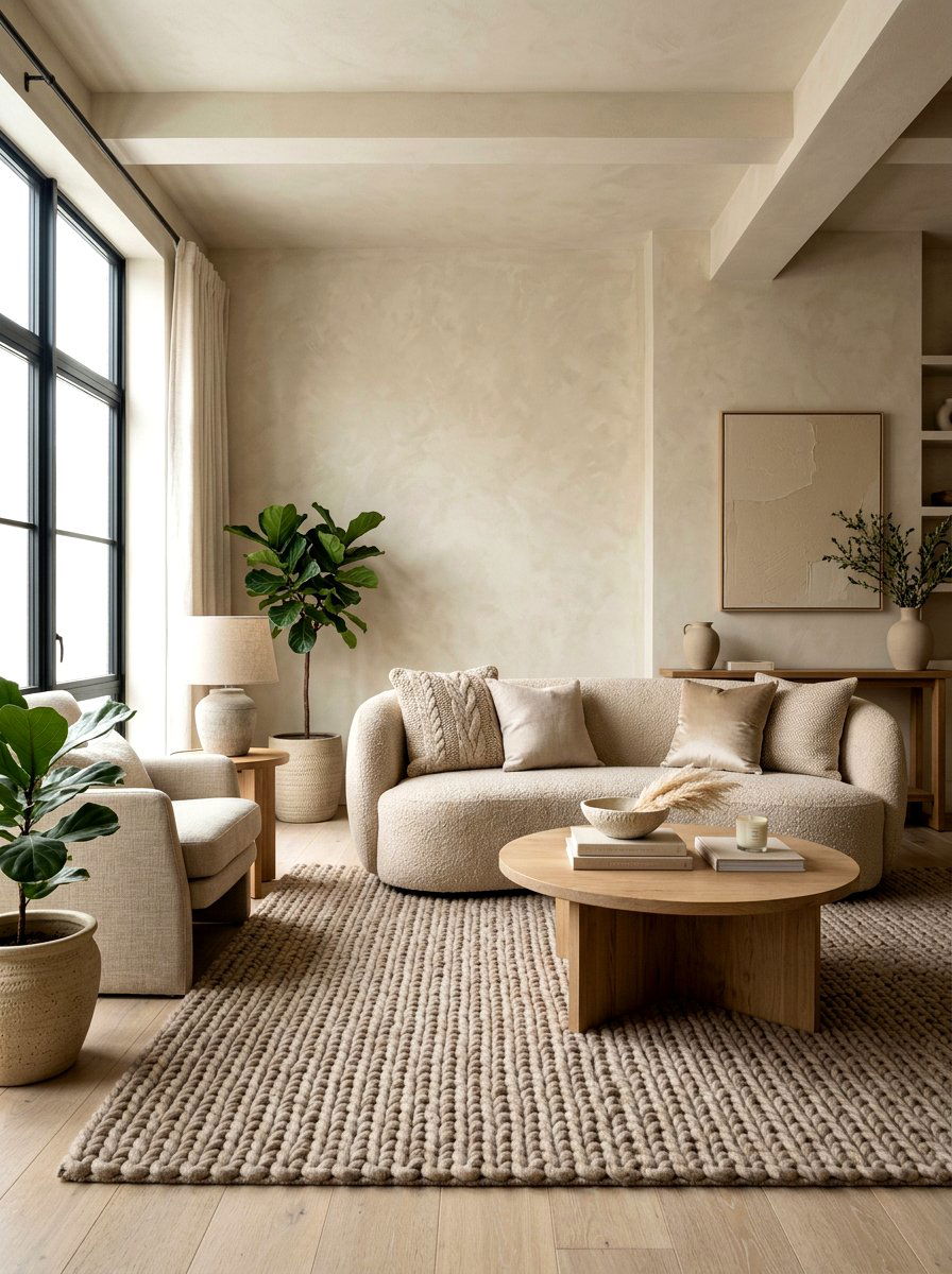 Textured beige living room - 30 beige living room ideas