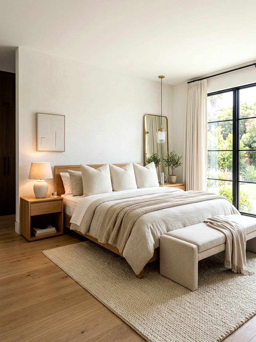 Textured boucle European pillows - 30 European pillow styling ideas