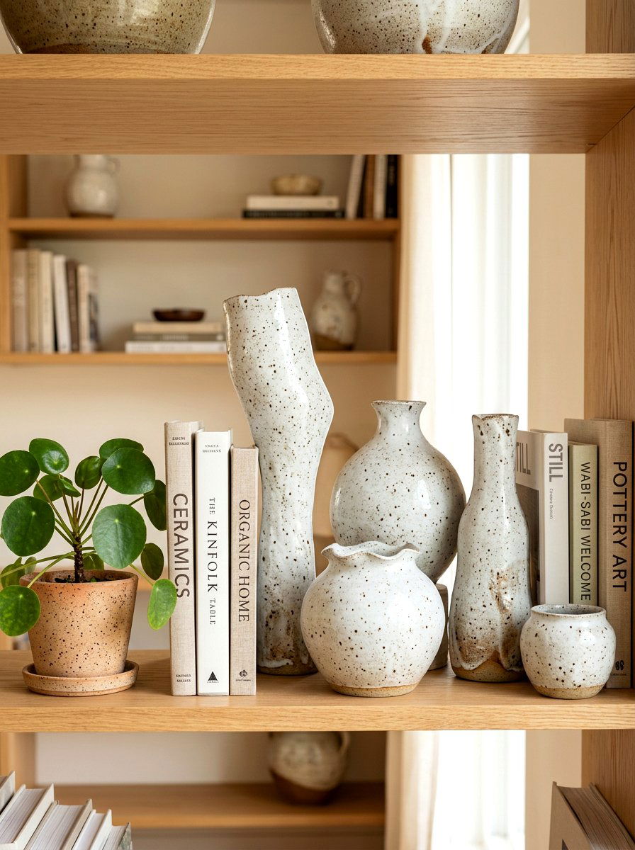 Textured ceramic vase - 30 spring refresh decor ideas