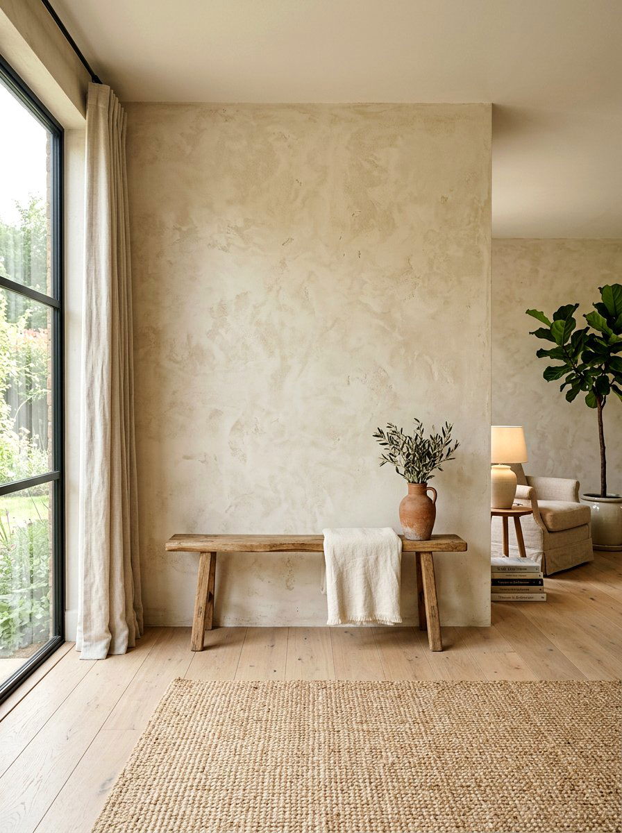 Textured wall finish - 30 slow living home ideas