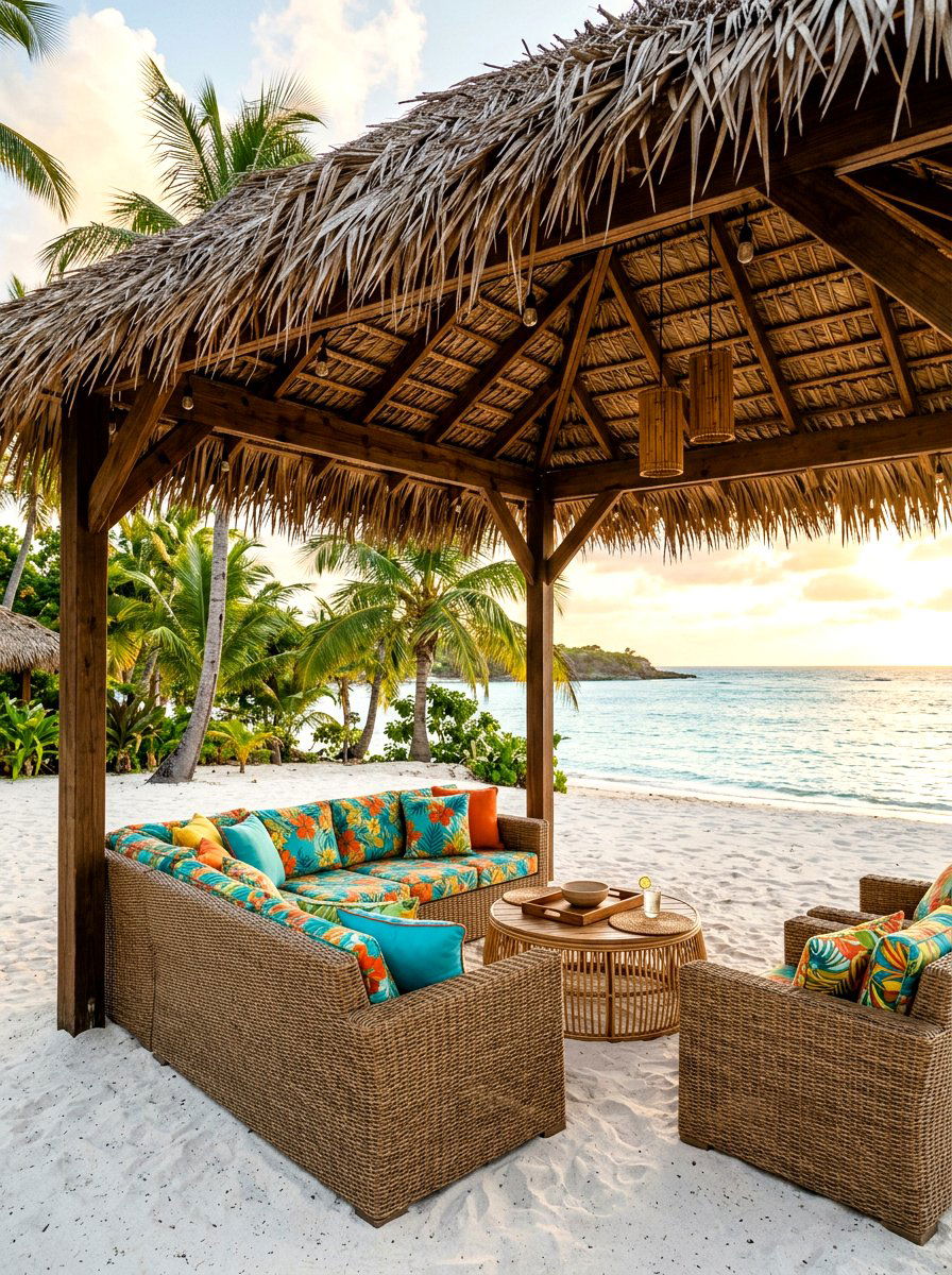 Thatch roofing material - 30 pergola roof ideas