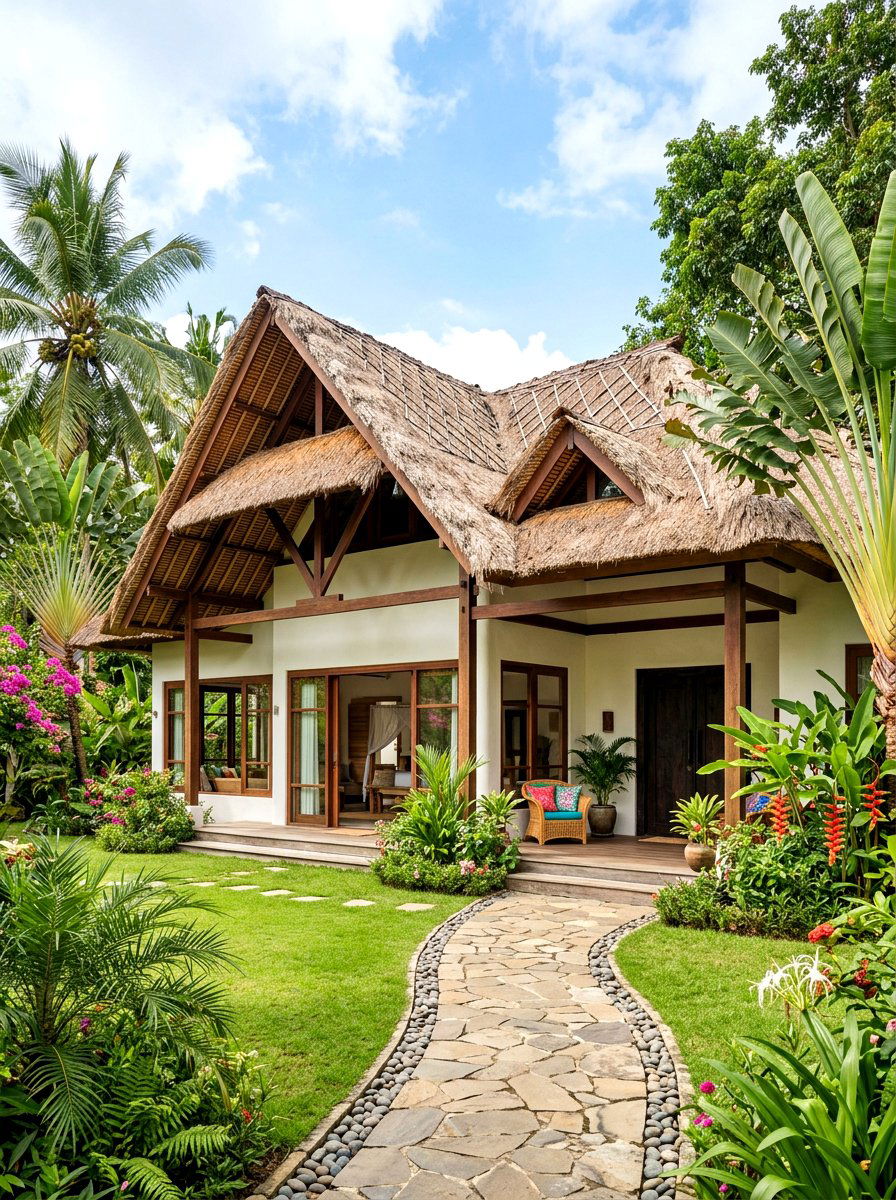 Thatched Roof - 30 island style home ideas