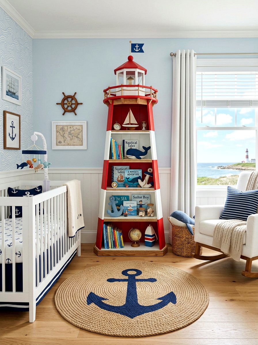 Themed Nursery Bookshelf - 30 nursery book display ideas