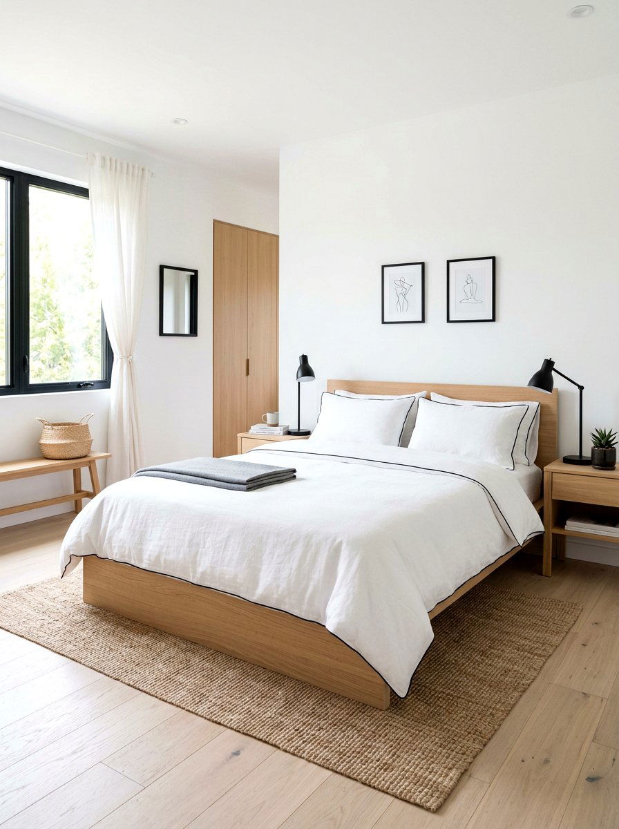 Thin Black Piping Bedding - 30 contrast trim bedding bedroom ideas
