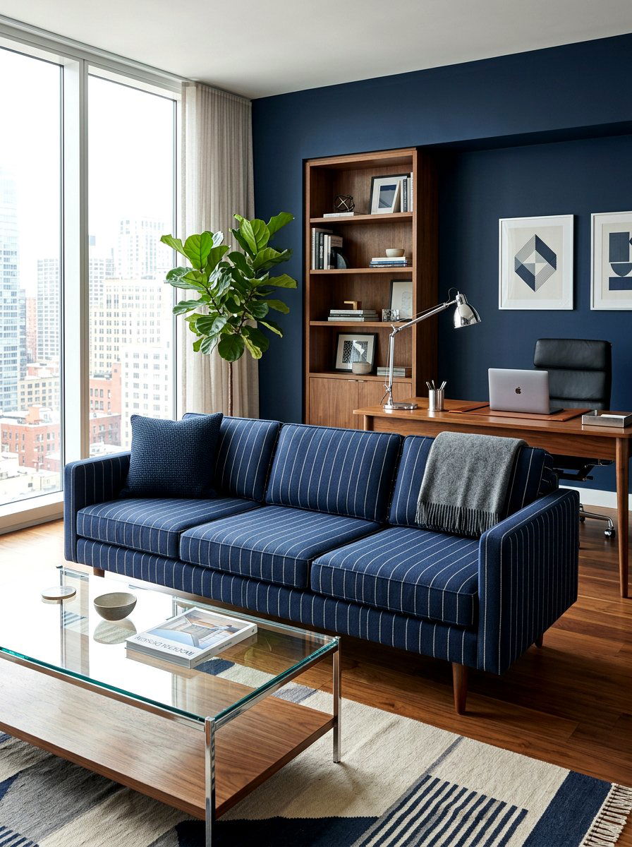 Thin Pinstripe Sofa - 30 statement stripe sofa ideas