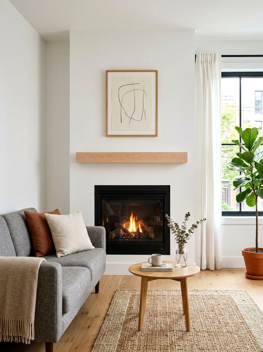 Thin Wood Mantel - 30 wood mantel beam ideas